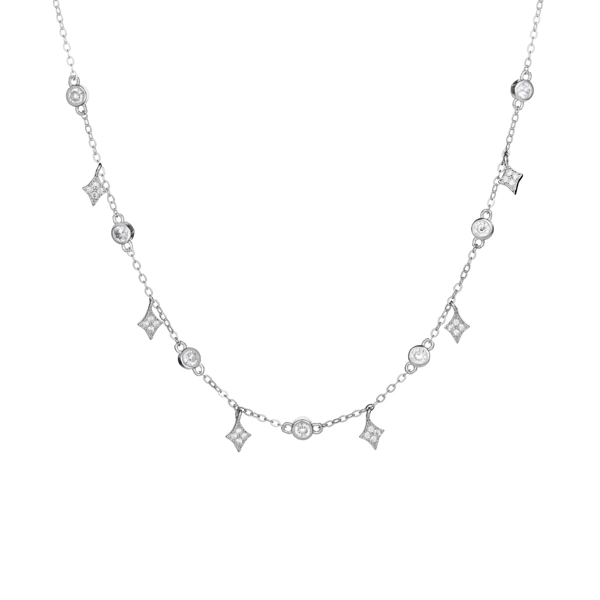 Collar Aurora - Plata / 32 CM