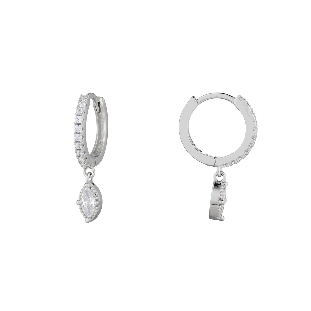 Argollas Prisma - Plata / 12 MM