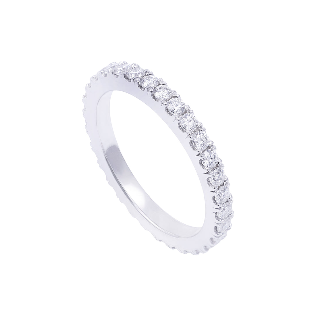 Anillo Eternity Moissonita 3 puntos
