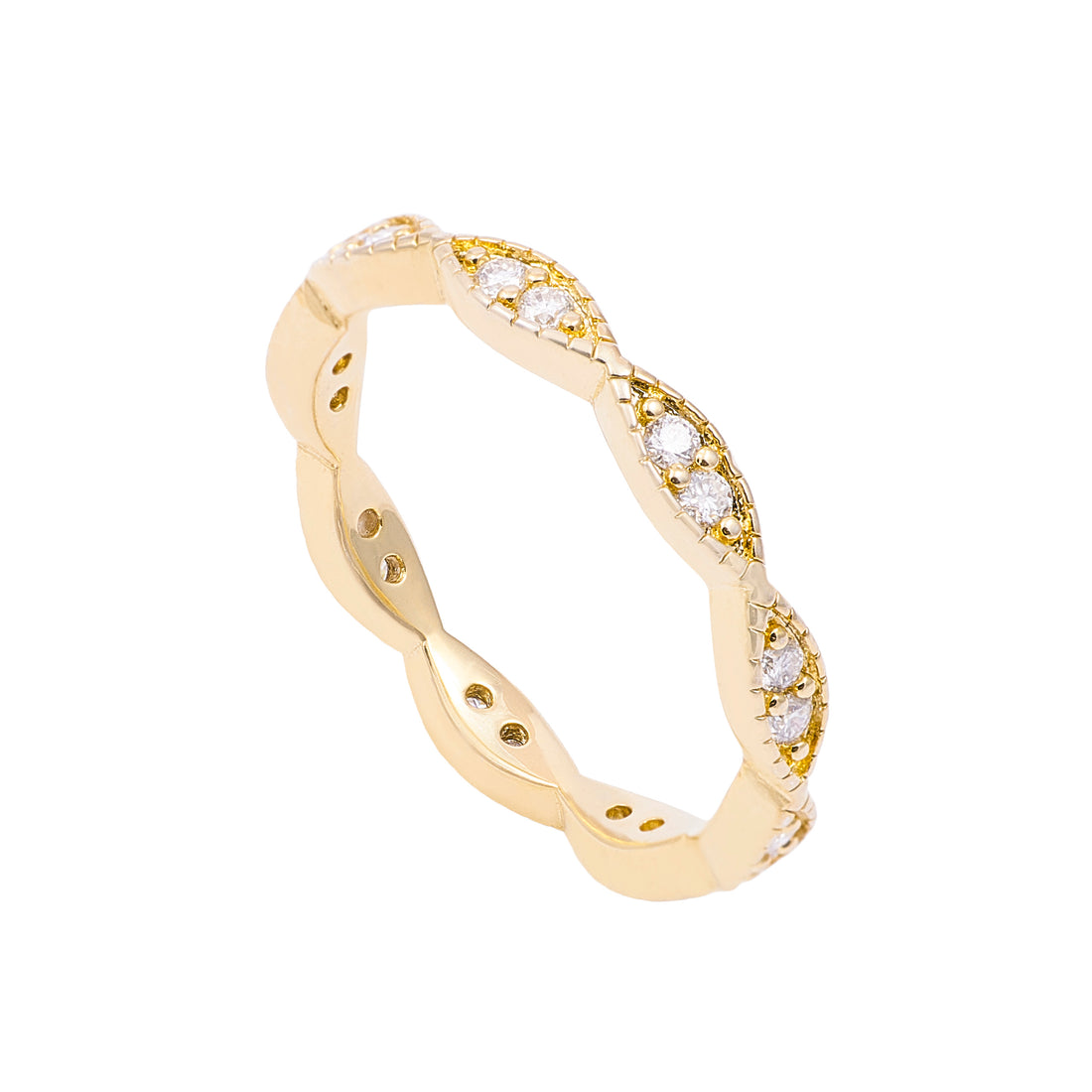 Anillo Moissonita Almendra