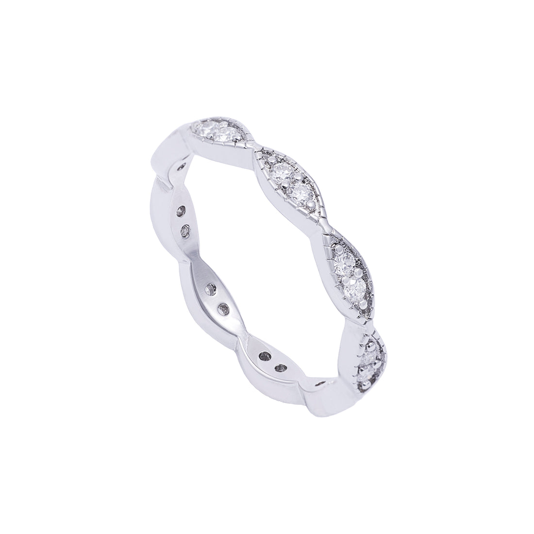Anillo Moissonita Almendra
